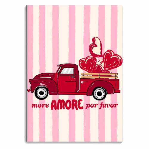 More Amore Por Favor Retro Love Truck - personalised A4, A5, A6 notebook by EZbie