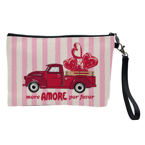 More Amore Por Favor Retro Love Truck - pretty makeup bag by EZbie