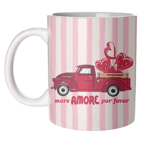 More Amore Por Favor Retro Love Truck - unique mug by EZbie