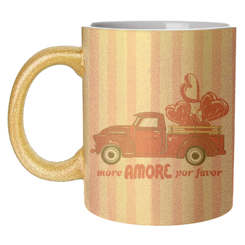 More Amore Por Favor Retro Love Truck - unique mug by EZbie