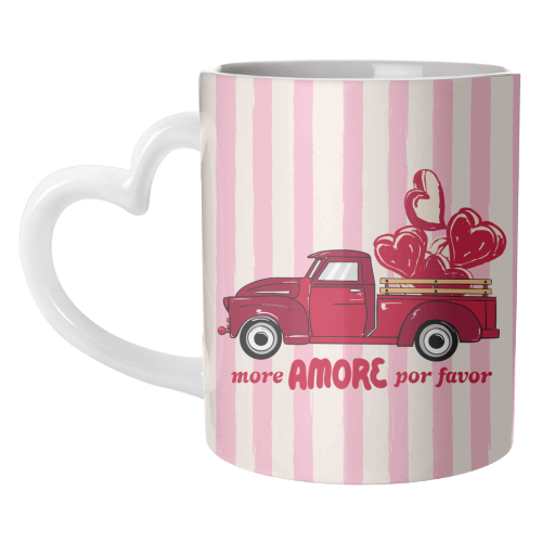 More Amore Por Favor Retro Love Truck - unique mug by EZbie