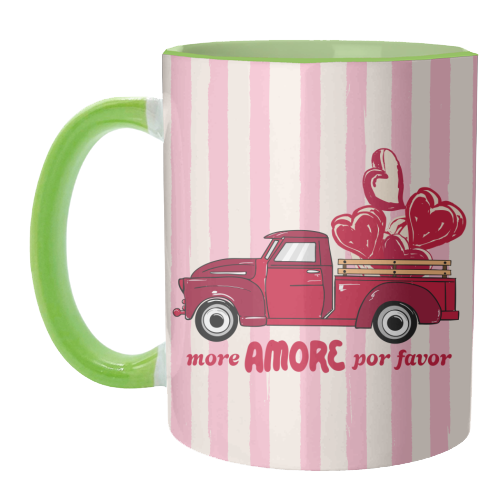 More Amore Por Favor Retro Love Truck - unique mug by EZbie