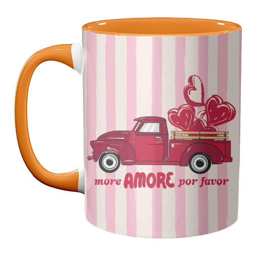 More Amore Por Favor Retro Love Truck - unique mug by EZbie