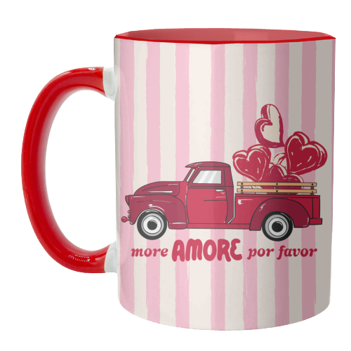 More Amore Por Favor Retro Love Truck - unique mug by EZbie