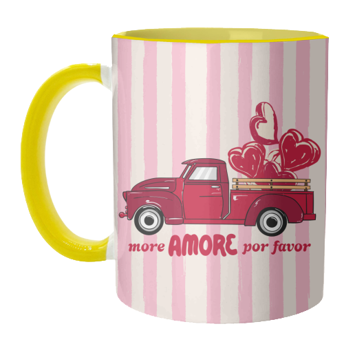 More Amore Por Favor Retro Love Truck - unique mug by EZbie
