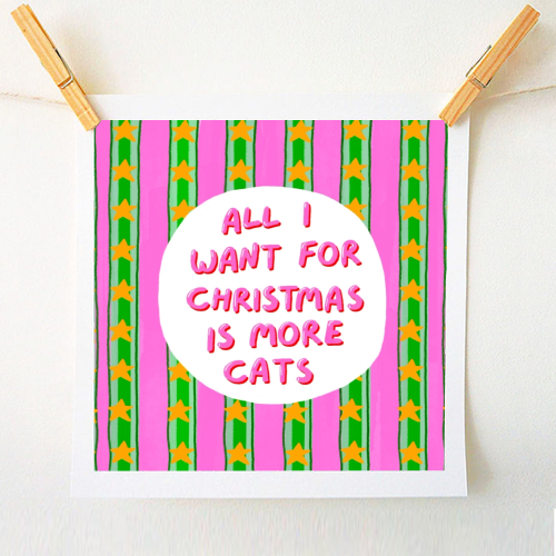 More Cats - A1 - A4 art print by The Paper Tail