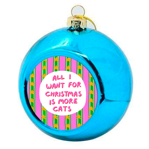 More Cats - colourful christmas bauble by The Paper Tail