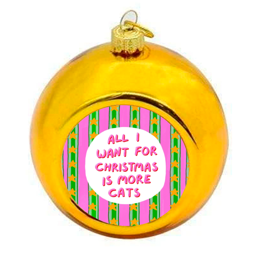 More Cats - colourful christmas bauble by The Paper Tail