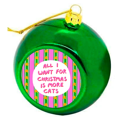 More Cats - colourful christmas bauble by The Paper Tail