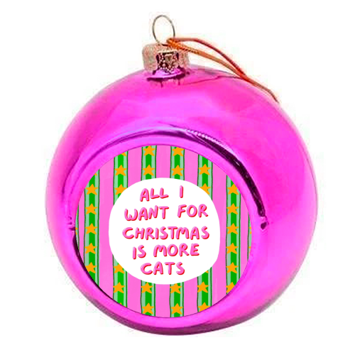 More Cats - colourful christmas bauble by The Paper Tail