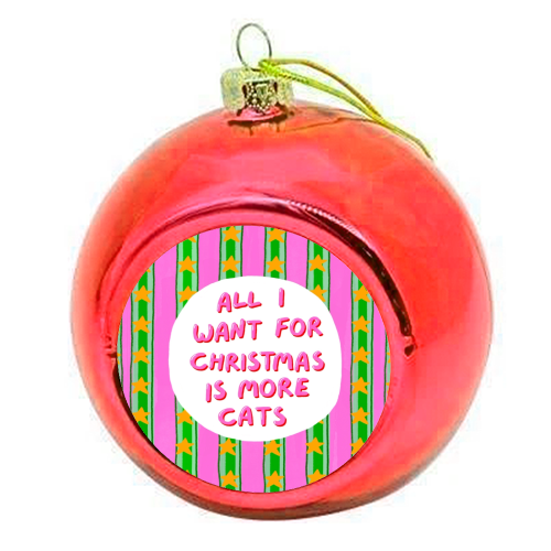 More Cats - colourful christmas bauble by The Paper Tail