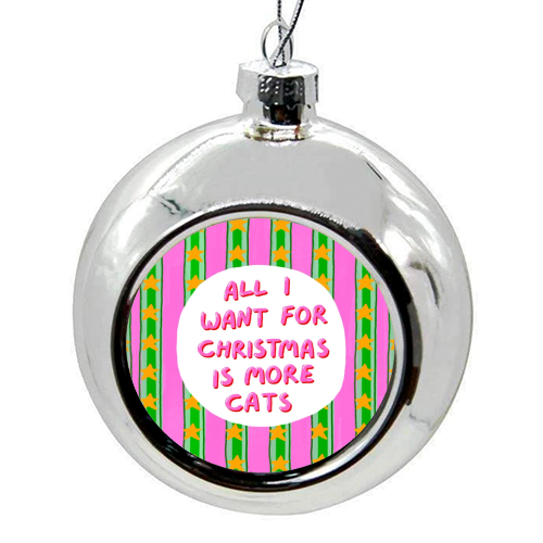 More Cats - colourful christmas bauble by The Paper Tail