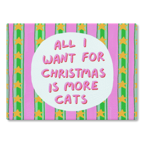 More Cats - glass chopping board by The Paper Tail