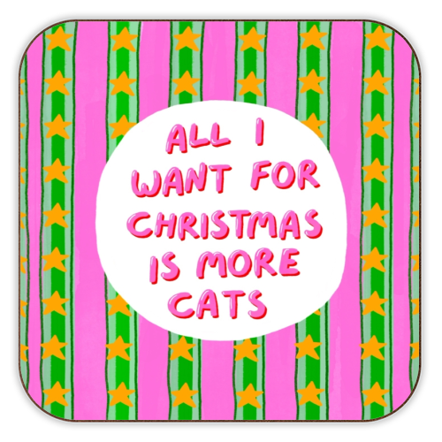 More Cats - personalised beer coaster by The Paper Tail