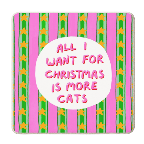 More Cats - personalised beer coaster by The Paper Tail