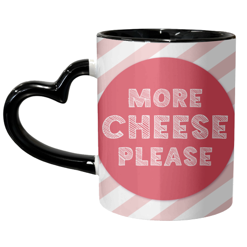 More Cheese Please! - unique mug by Mad Philomena