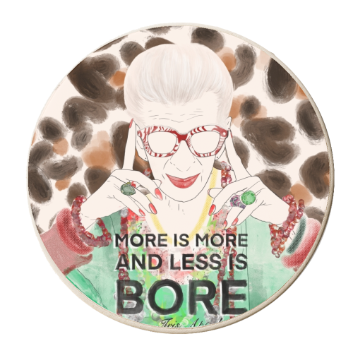 More is more less is bore - personalised beer coaster by Yaz Raja