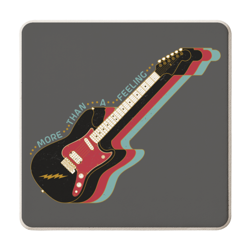 More Than A Feeling - Electric Guitar - personalised beer coaster by InspiredImages