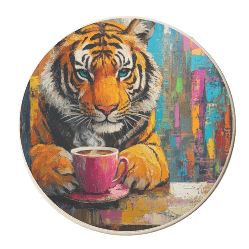 Morning coffee - personalised beer coaster by DejaReve