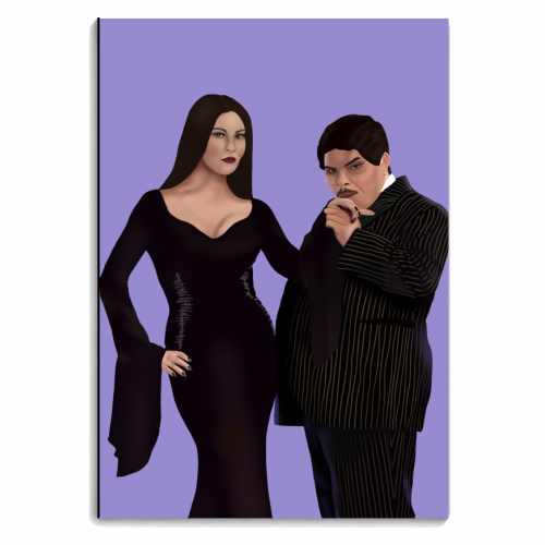 Morticia and Gomez from Wednesday - personalised A4, A5, A6 notebook by Rock and Rose Creative