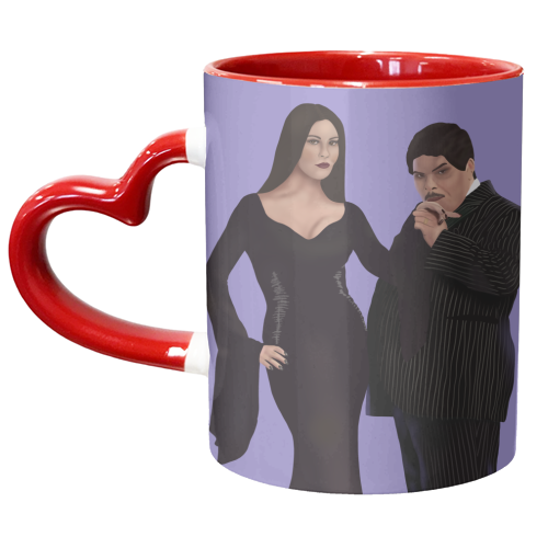 Morticia and Gomez from Wednesday - unique mug by Rock and Rose Creative