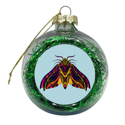 Moth - xmas bauble by Karl James Mountford