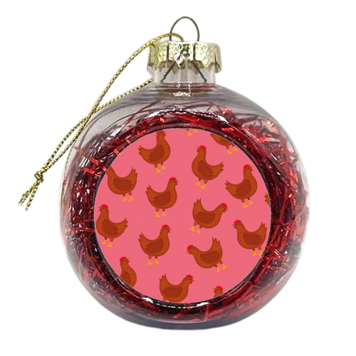 Mother Clucker Print - xmas bauble by Laura Lonsdale