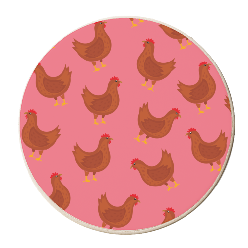 Mother Clucker Print - personalised beer coaster by Laura Lonsdale