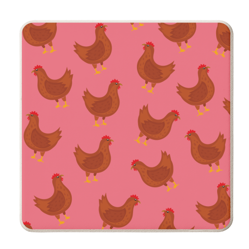 Mother Clucker Print - personalised beer coaster by Laura Lonsdale