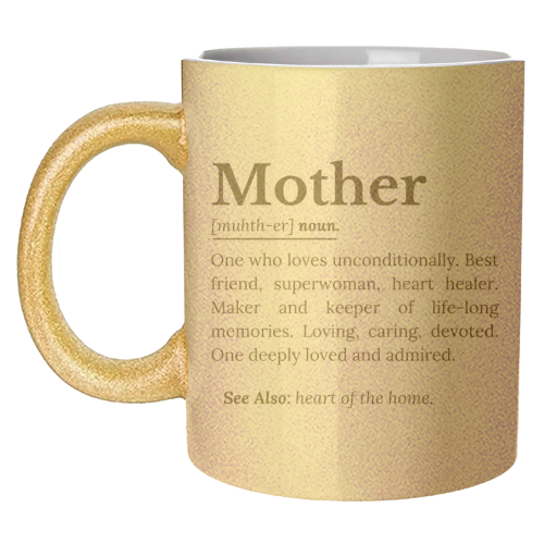 Mother Definition – The Real Superwoman of Life - unique mug by timsal shol