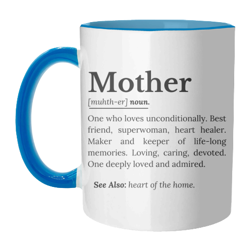 Mother Definition – The Real Superwoman of Life - unique mug by timsal shol
