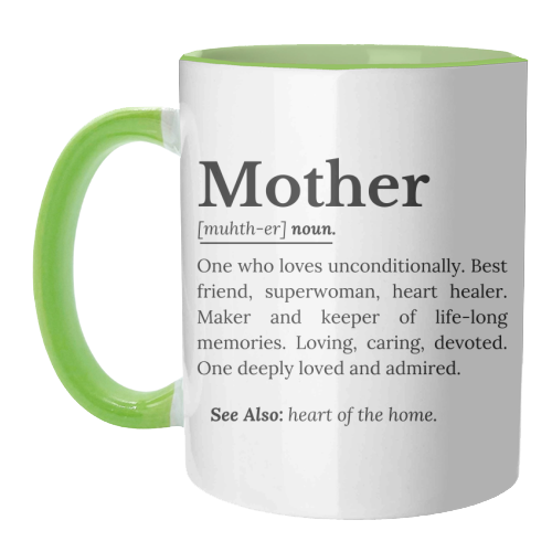 Mother Definition – The Real Superwoman of Life - unique mug by timsal shol