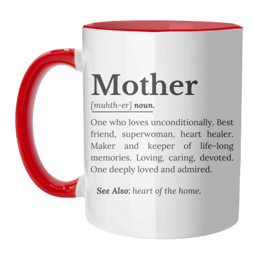 Mother Definition – The Real Superwoman of Life - unique mug by timsal shol