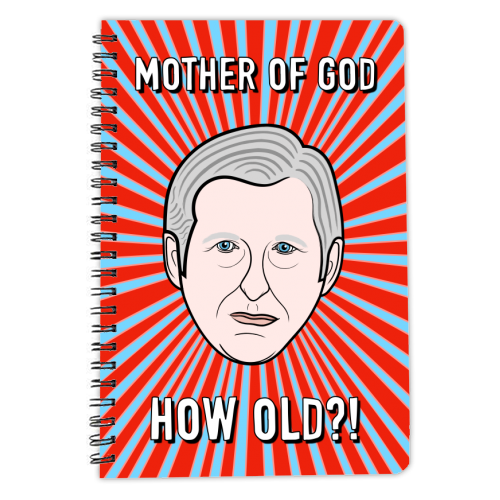 Mother God How Old!? - personalised A4, A5, A6 notebook by Adam Regester