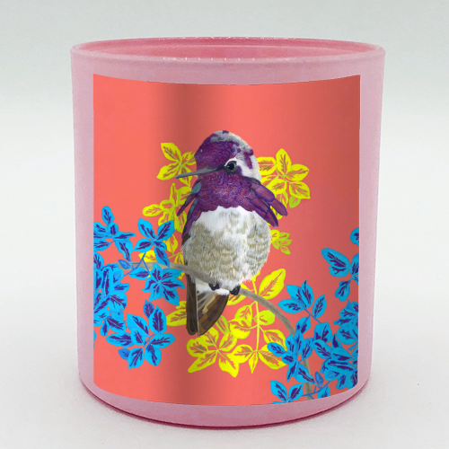 Mother's Day Card - Costa's Hummingbird - scented candle by MitaDreamDesigns