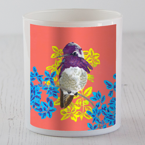 Mother's Day Card - Costa's Hummingbird - scented candle by MitaDreamDesigns