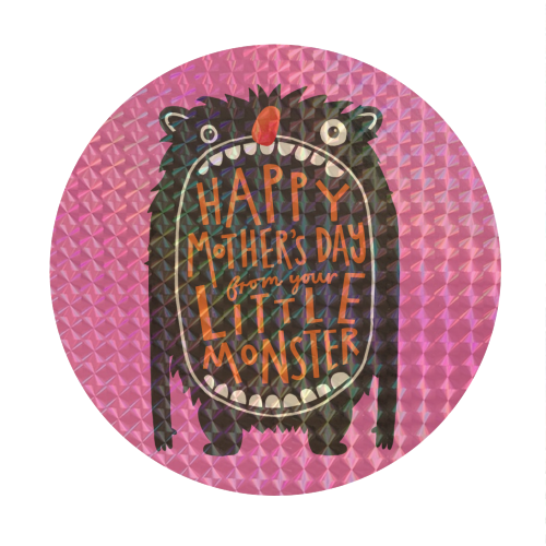 Mother's Day Monster - Circle Sticker by AbiGoLucky