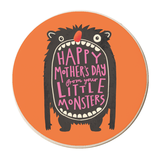 Mother's Day Monster from the Kids - personalised beer coaster by AbiGoLucky