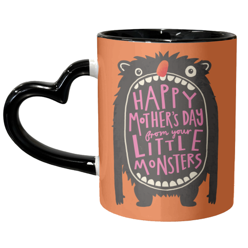 Mother's Day Monster from the Kids - unique mug by AbiGoLucky