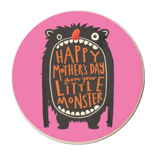 Mother's Day Monster - personalised beer coaster by AbiGoLucky