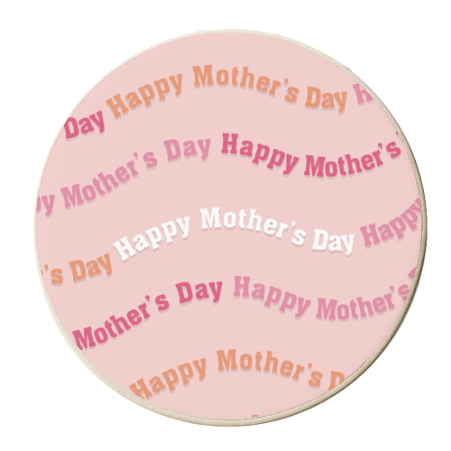 Mother's Day swirl - personalised beer coaster by The Girl Next Draw