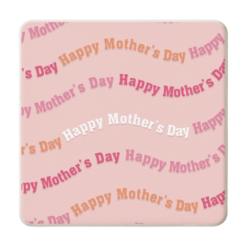 Mother's Day swirl - personalised beer coaster by The Girl Next Draw