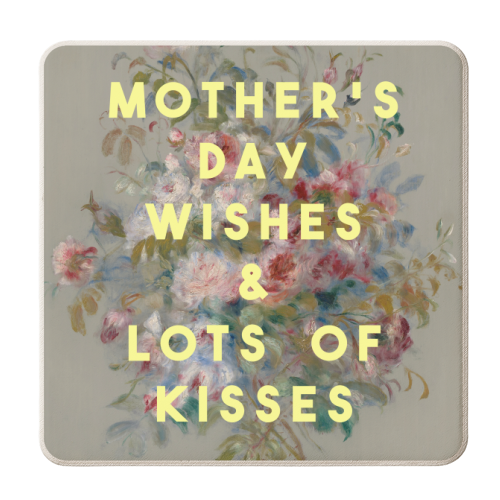 Mother's Day Wishes & Lots Of Kisses - personalised beer coaster by The 13 Prints