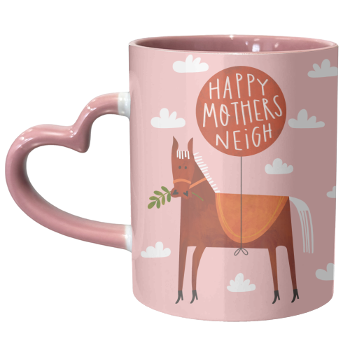 Mother's Neigh Horse - unique mug by AbiGoLucky