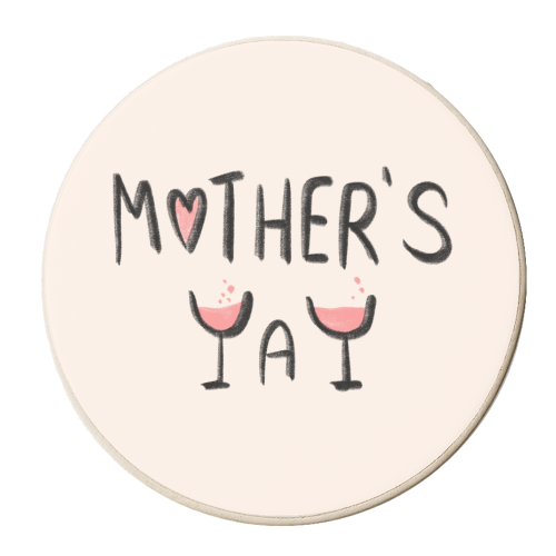 Mother's Yay Design - personalised beer coaster by Lisa Wardle