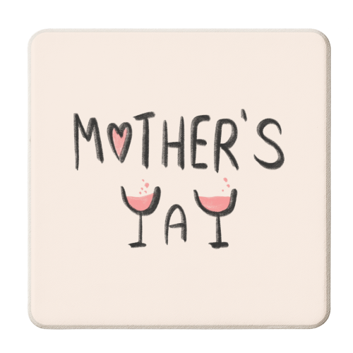 Mother's Yay Design - personalised beer coaster by Lisa Wardle