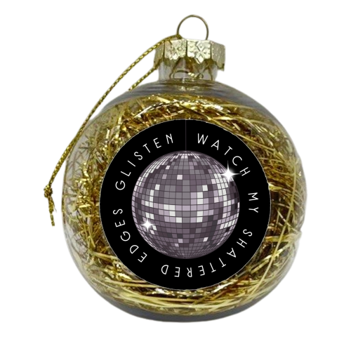 Motivational disco ball - xmas bauble by The Girl Next Draw