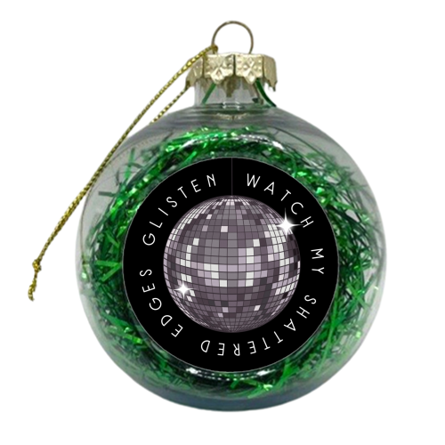 Motivational disco ball - xmas bauble by The Girl Next Draw