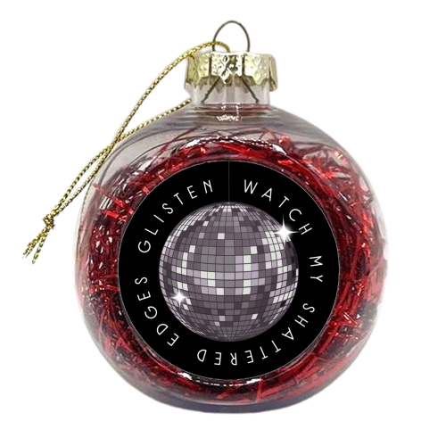 Motivational disco ball - xmas bauble by The Girl Next Draw