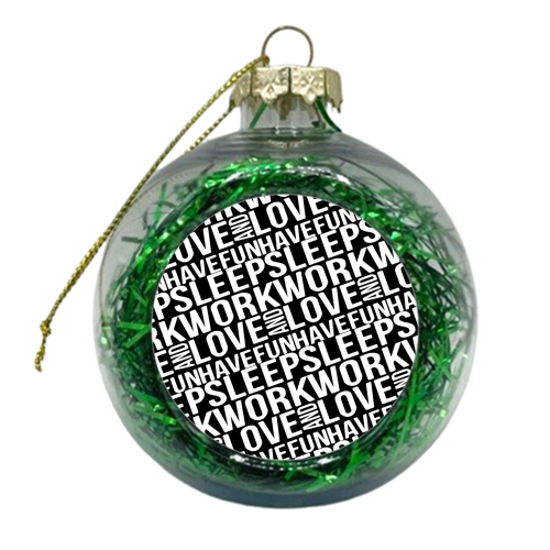 Motivational Phrases Typographic Design - xmas bauble by Daniel Ferreira Leites